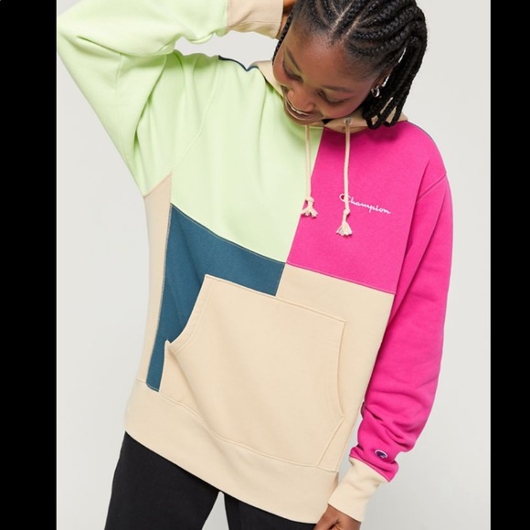 urban outfitters colorblocked hoodie